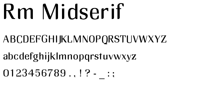 RM_midserif   font